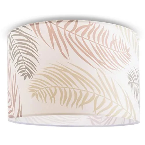 Paco Home Deckenlampe - Moderne Esstischlampe im Urban-Jungle-Design - Lampen für stilvolles Wohnen: Die elegante Deckenlampe mit botanischen Mustern aus robustem Aluminium und hochwertigem Stoffschirm bringt modernen Flair in Ihr Zuhause.