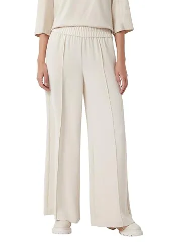 comma Damen-Hosen mit Elastikbund in beige von comma,