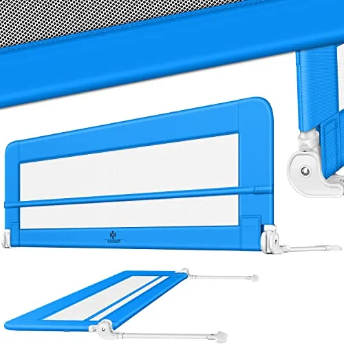 KESSER® Bettgitter 150 cm - Sicherer Rausfallschutz für Kinderbetten - Baby Bettgitter mit 42 cm Höhe für extra Sicherheit. Faltbar und tragbar, ideal für unruhige Schläfer. Einfacher Aufbau ohne Werkzeug, passt an alle Standardbetten.