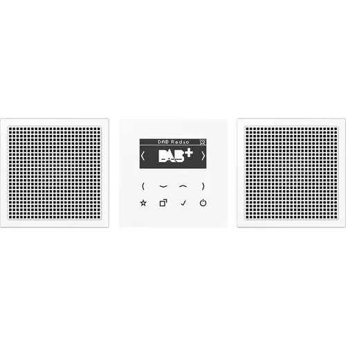 Jung DABLS2WW Smart Radio DAB+ - Digitalradio mit DAB+ und UKW Empfang, einfache Bedienung, 16 Speicherplätze und Weckfunktion – ideal für Musikliebhaber und perfekte Klangqualität.