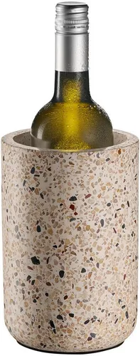 APS 36150 Flaschenkühler „Terrazzo“ - Eleganter Beton-Kühler für Wein und Champagner - Barzubehör: Der APS 36150 Flaschenkühler „Terrazzo“ aus massivem Beton kombiniert modernes Design mit robuster Bauweise und schützt dank möbelschonender Unterseite Ihre Oberflächen.