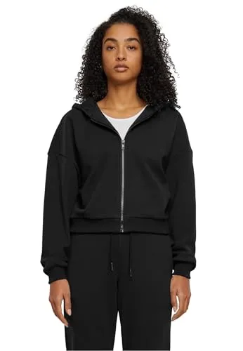 Urban Classics Damen Kapuzenpullover Ladies Cozy Short Zip Hoody - Kapuzenpullover für Damen, moderner kurzer Schnitt für trendige Styles, aus weichem Material für täglichen Komfort und mit praktischem Reißverschluss für vielseitige Tragemöglichkeiten.