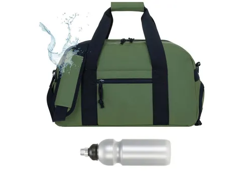 Sporttasche Hydro Gym Bag 12891 mit Trinkflasche - Klassische Sporttaschen, wasserabweisend aus Plane, schützt Dein Equipment optimal. Mit separatem Nassfach und Schuhfach für Hygiene und Ordnung. Inklusive Trinkflasche – ideal für Sport und Freizeit!