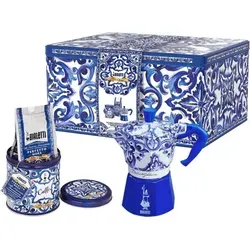 Italienische Kaffeemaschine Bialetti MOKA 0005414 3T - Blau/Weiß