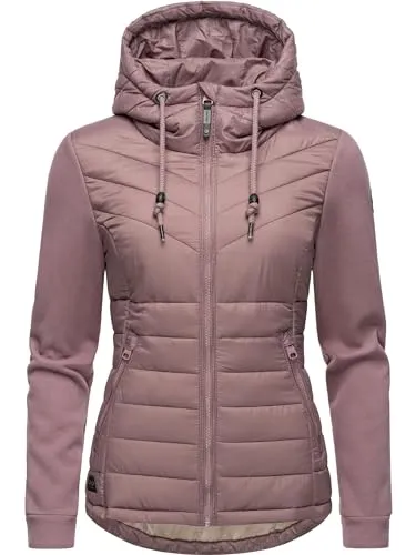 Ragwear Damen Übergangsjacke Sandrra Mauve Gr. XL - Modische Übergangsjacke für Damen mit weichen Ärmeln und Kapuze. Ideal für Frühling und Herbst, bietet hohen Tragekomfort durch softes Material und taillierten Schnitt. Perfekt für Outdoor-Aktivitäten!