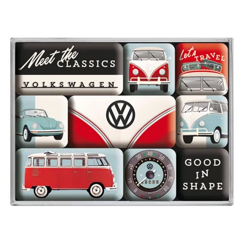 9-teiliges Magnet-Set - VW Meet the Classics