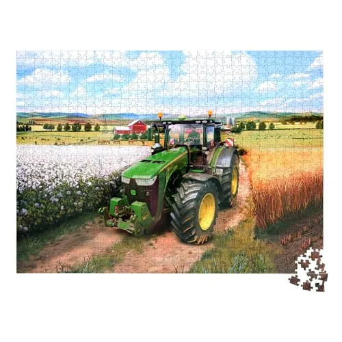 Jigso 1000 Stück Tractor ,Puzzle Für Adults , Irregular Puzzle Pieces, Home Educational Games ,Family Fun Difficult,Adults Stress Reduction Games