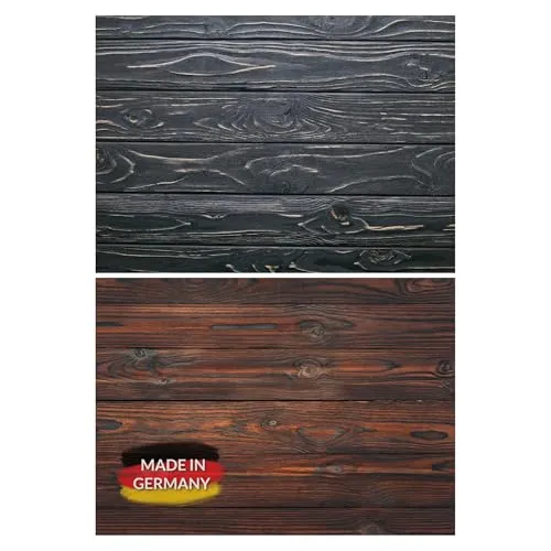 Lens-Aid Fotohintergrund Flatlay für Foodfotografie und Studio, Holz-Design, 84 x60 cm, Spezialbeschichtung, abwischbar