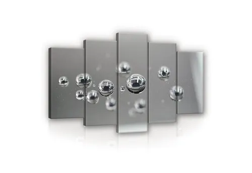 Wallarena Leinwandbild Set Abstrakt Grau Loft Wandbilder Wand Deko XXL Modern, 3D Effekt (Set 5 teilig, 5 St), Leinwand Bilder Wohnzimmer Schlafzimmer Küche Wandbild Leinwandbilder