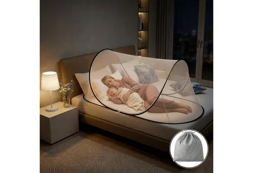 Sekey Pop-Up Moskitonetz für Einzelbett – Faltbares Mückennetz 200 x 80 x 56 cm - Praktisches Pop-Up Moskitonetz für Einzelbetten, ideal für Camping und Reisen. Kompakt zusammenfaltbar und schnell aufgebaut, bietet es zuverlässigen Schutz vor Insekten.