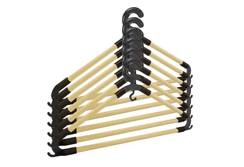 HTI-Living Kleiderbügel Kleiderbügel 6er Set Holz/Kunststoff, (Set, 6-tlg), Garderobenbügel Hosenbügel