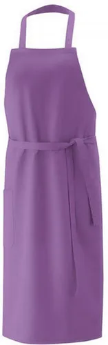 Latzschürze XXL B 100 x L 100 cm in lila - Kräuter & Gewürze - Robuste Latzschürze aus 65% Polyester und 35% Baumwolle, ideal für den Einsatz in der Küche mit verstellbarem Halsband und praktischer Tasche.
