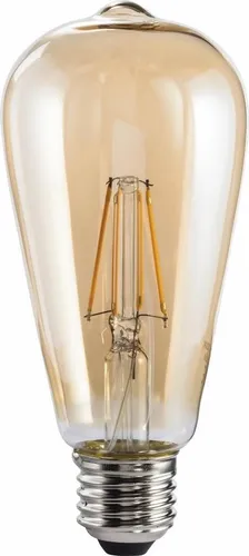 LED-Filament, E27, 685lm ersetzt 53W, Vintagelampe, dimmbar, Amber Warmweiß (00112876)