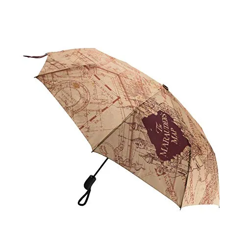 Harry Potter Regenschirm Marauder Map - Unisex Regenschirm mit dem faszinierenden Marauder Map Design, perfekt für Fans und ideal für regenreiche Tage.
