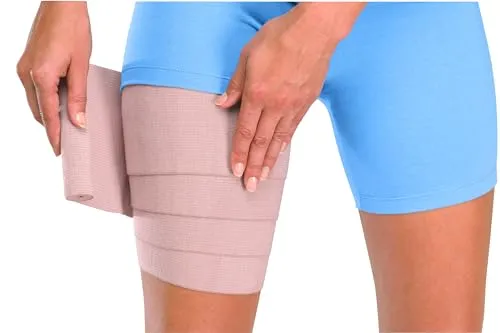 Mueller Elastic Bandage, Elastische Fixierbinde, beige, 7.6cm x 4.5cm, 1 Stück