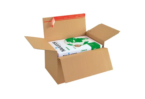COLOMPAC Versandkarton Versandkarton CP141.101 DIN A5+ 22,9x5-11,5x16,4cm braun