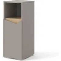Vicco Midischrank Marelle, Greige - Midischrank mit 1 Scharniertür und offenem Fach, bietet praktischen Stauraum und modernes Design in Greige, ideal für jedes Badezimmer oder Wohnzimmer.