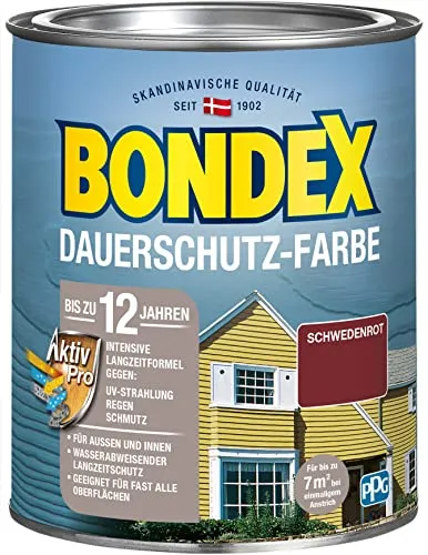 Bondex Dauerschutz-Holzfarbe 750 ml schwedenrot