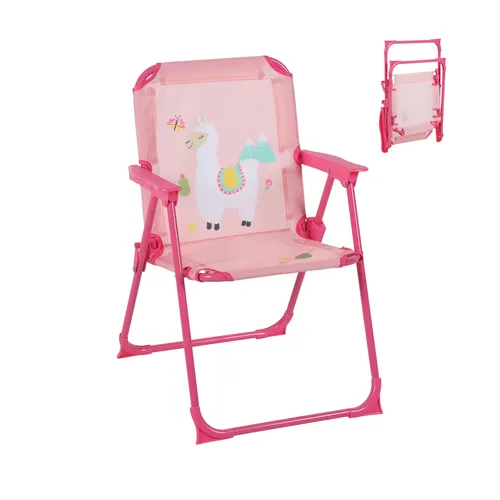 Relaxdays Kinder-Klappstuhl für Spiel und Spaß in pink von Relaxdays