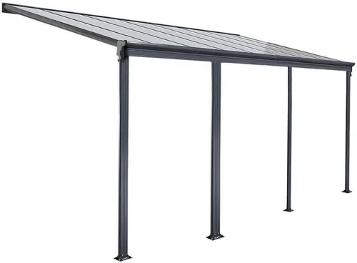 Terrassendach Pergola Alu 618 x 303 cm - Robuste Terrassenüberdachung aus Aluminium, ideal für Gartenpartys und Schutz vor Sonne und Regen.