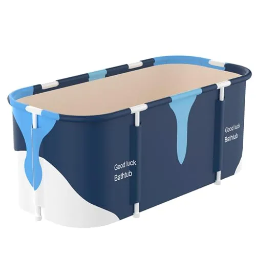 HWGING Faltbare Badewanne für Erwachsene 120x55CM - Badewanne ohne Belüftung, mobile und platzsparende Lösung für ein entspannendes Badeerlebnis, ideal für kleine Badezimmer oder unterwegs.