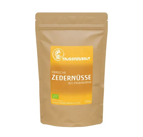 Premium Zedernüsse BIO Wildsammlung in Sibirien Rohkostqualität Pinienkerne 200g