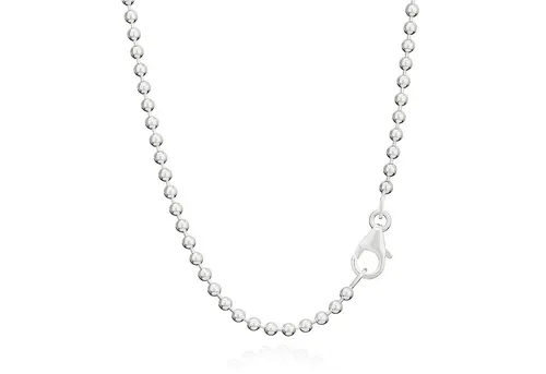 NKlaus 45cm Kugelkette aus 925 Silber - Elegante Halskette für Damen, aus langlebigem 925 Sterling Silber gefertigt, mit robustem Federringverschluss für Sicherheit und perfekten Halt.
