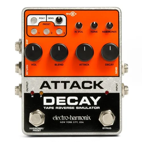 Electro Harmonix Attack Decay - Gitarren-Kompressor, Made in USA und ideal für kreative Klänge und dynamische Steuerung