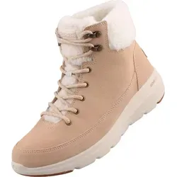 Skechers Glacial Ultra Woodlands Damen Stiefelette Beige EU 38 - Wanderschuhe mit Scotchgard - Wasser- und schmutzabweisendem Obermaterial, atmungsaktiver Air-Cooled Goga Mat(TM) Einlegesohle für hohen Komfort und Rückfederung.