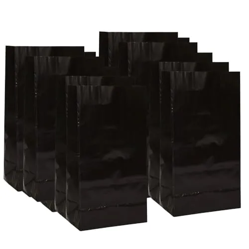 Partytaschen aus Papier - Schwarz - 12er-Pack