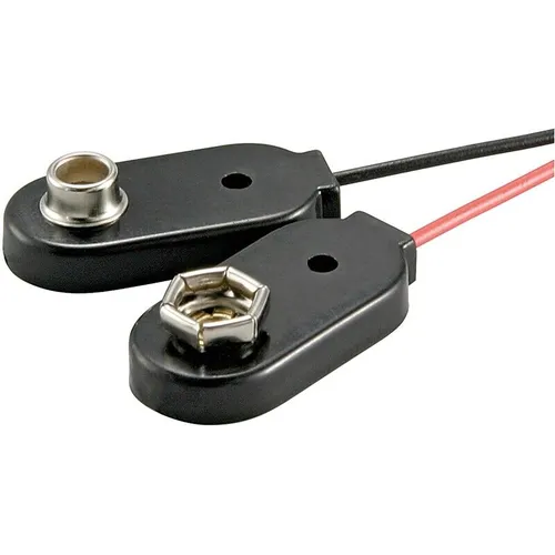 9V-CLIP Batterie-Clip für 9V-Block Batterie oder Akku Einzelkontakte