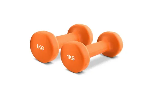 MSports® Hantel Hantelset Neopren 2er Set 0,5 – 5 kg Paar inkl. Übungsposter