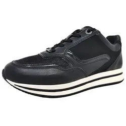 s.Oliver M2363141 Women Lace-up Schnürer in Schwarz, Größe 41 - Schnürer für Damen mit flachem Absatz, ideal für den Alltag. Bequem und stylisch in edlem Schwarz, perfekt für jeden Anlass.