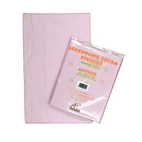 Bubabù Bettlaken Sternchen für Kinderbett Rosa