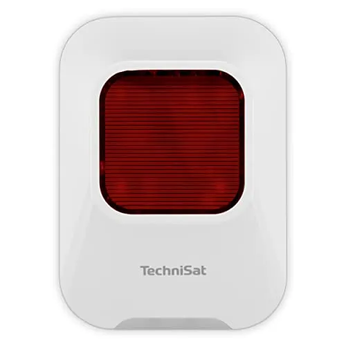 TechniSat TECHNISMART Innensirene - Erweiterung für das TECHNISMART Alarmsystem (Einbruchalarm, 90 dB Lautstärke, rot pulsierendes Licht, kabelloser Batteriebetrieb, einfache Einbindung)