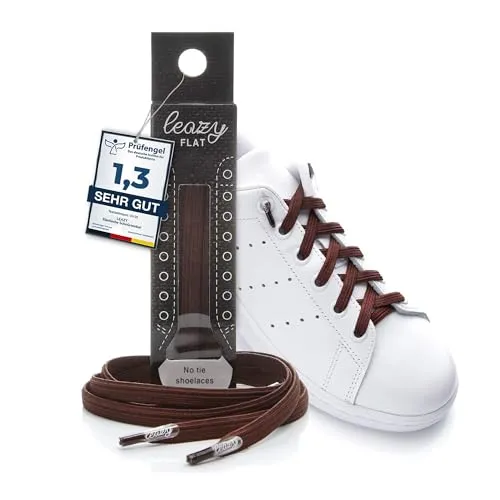 leazy flat Elastische Schnürsenkel – Das Flache, Flexible Schuhband zum Einhaken