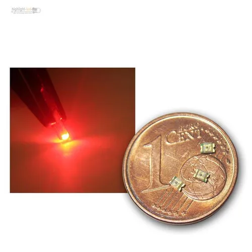 SMD LEDs 0805 rot, rote mini SMDs, SMT red rouge rojo rosso rood tief lok LED 20