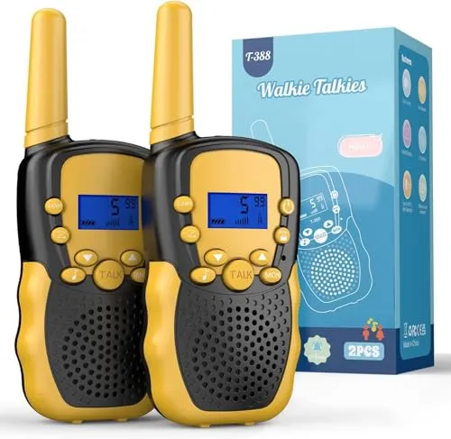 Kearui Walkie Talkie Kinder - Funkgeräte für Abenteuer - Funkgeräte für Kinder ab 3-12 Jahren, mit klarer Kommunikation bis zu 3 Meilen, LED-Tastensperre und leichtem, sturzfestem Design. Ideal für Outdoor-Aktivitäten und als Geschenk!