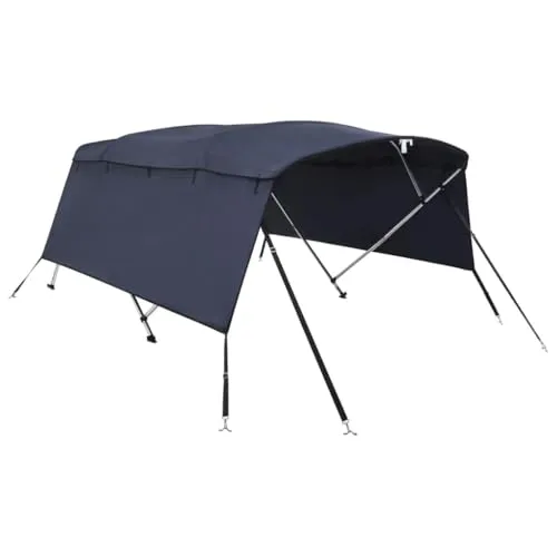 vidaXL 4 Bow Bimini Top mit Seitenteilen - Abdeckplanen für Boote, langlebig und UV-beständig, bietet effektiven Schutz vor Sonne und Wetter mit stabiler Aluminiumstruktur.