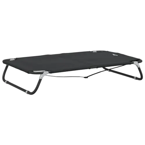vidaXL Erhöhte Hundeliege Klappbar - Hundebett aus robustem Oxford-Gewebe mit pulverbeschichtetem Stahlgestell. Ideal für Outdoor, schützt vor Feuchtigkeit und bietet einen komfortablen Schlafplatz.