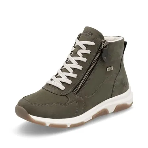 Remonte Damen High-Top Sneaker D1S71 - Wanderschuhe mit wasserabweisender remonteTEX-Membran für optimalen Nässeschutz und hohe Atmungsaktivität. Ideal für aktive Frauen, die Komfort und Stil suchen.