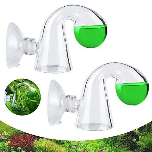 Mitening CO2 Dauertest Aquarium, 2 Stück CO2 Drop Checker, CO2 Test Drop Checker, CO2 Dauertest aus Glas für Aquarium, Süßwasseraquarium, Pflanzgefäße, 6 x 3 cm