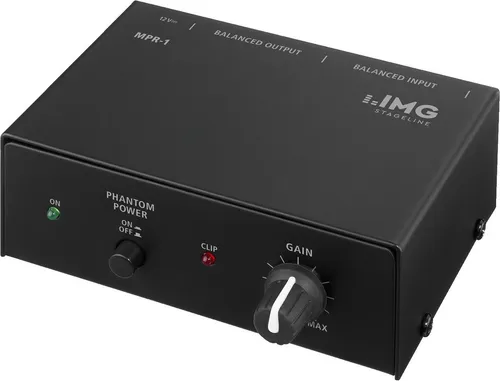 Mikrofonverstärker MPR-1 - Gitarren-Preamps mit regelbarer Verstärkung bis zu 50 dB und zuschaltbarer Phantomspeisung für optimale Klangqualität und einfache Handhabung.