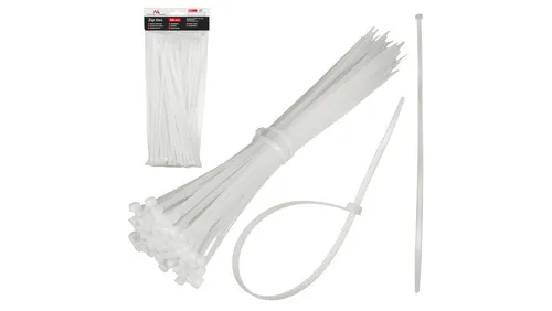 MCTV-463 W - białe, 3.6x250mm, opaski zaciskowe, 100 sztuk