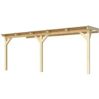 Weka Terrassenüberdachung 672 Gr. 2 Holz - Stilvoller Schutz für Ihren Garten - Terrassenüberdachungen, hochwertige Leimholzkonstruktion mit 10 mm starken Doppelstegplatten für optimalen Schutz und Lichtdurchlässigkeit.