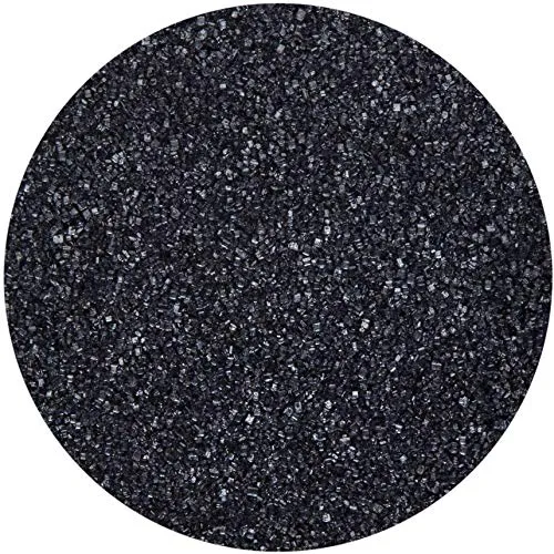 bunter Farb - Zucker Schwarz 500g Dekorzucker Glitzerzucker Streudekor Zuckerwatte