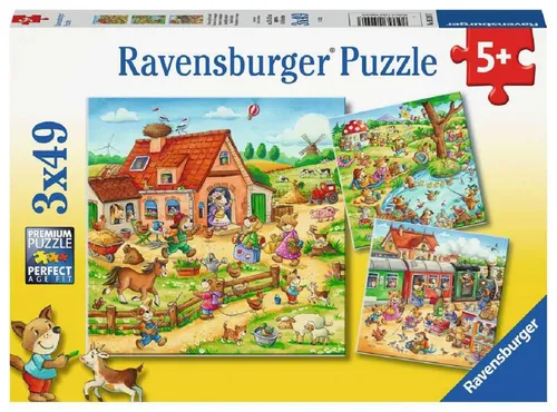 Kinder Puzzle 2 x 49 Teile Ferien auf dem Land ab 5 Jahre | Ravensburger 05249