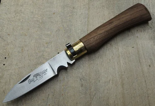Antonini Old Bear Electrician Taschenmesser - Hochwertiges Elektrikermesser aus rostfreiem 420 Stahl mit edlem Walnussholzgriff, ideal für präzise Arbeiten und Handwerk. Perfekt für Profis und Hobbyisten.