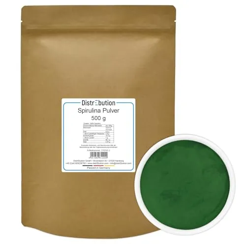 Spirulina Pulver 500g - Natürliches Superfood ohne Zusätze - Reines Spirulina Pulver aus nachhaltiger Produktion, ideal für Smoothies und vielseitige Rezepte. Vegan und frei von Zusatzstoffen, eine wertvolle Nährstoffquelle für Ihre Ernährung.