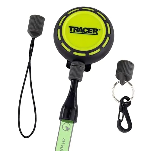 TRACER Druckbleistift mit Retraktiver Halterung – Robuster Gürtelclip | Mit Karabiner & Zugband | Schneller Zugriff | Kompatibel mit Zimmermanns- & Tieflochstiften